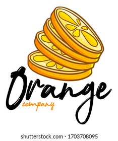 Logotipo divertido y personalizado para la tienda o empresa de Orange