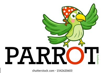 Cute and funny logo for Parrot store or company