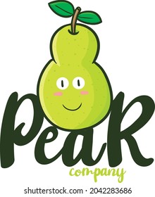 Cute and funny logo for pear store or company