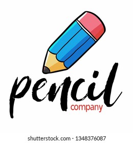 Cute and funny logo for Pencil company