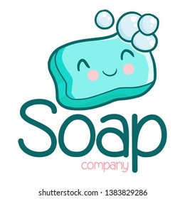 Cute and funny logo for soap store or company