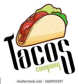 Cute Funny Logo Tacos Restaurant Company Stock Vector (Royalty Free ...