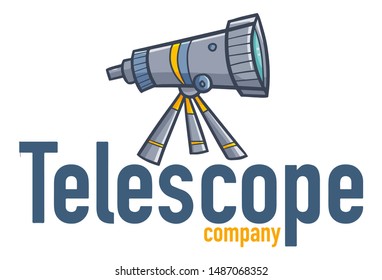 Cute and funny logo for telescope store or company