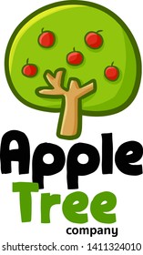 Cute and funny logo for three apple company