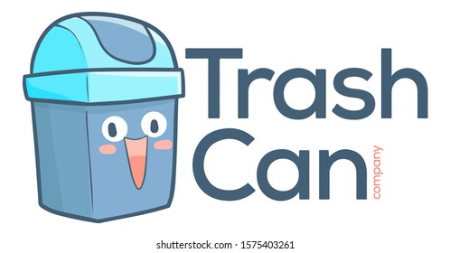 Cute and funny logo for trash can store or company