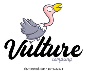 Cute and funny logo for Vulture Bird store or company