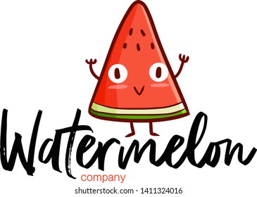 Cute and funny logo for Watermelon store or company