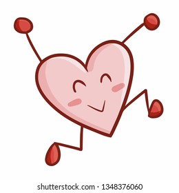 Cute and funny love running happily