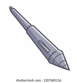Cute and funny modern pen tablet for designers works - vector