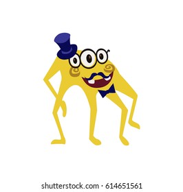 Cute and Funny Monster Avatar - Animated Cartoon Character in Flat Vector - Use as Emoji, Mascot or Illustration Isolated on White Background