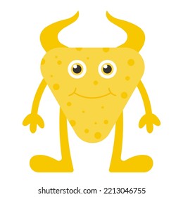 Cute funny monster. Vector illustration.