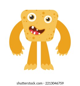 Cute funny monster. Vector illustration.