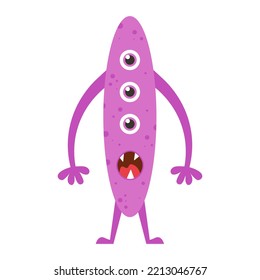 Cute funny monster. Vector illustration.