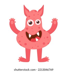 Cute funny monster. Vector illustration.