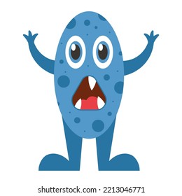 Cute funny monster. Vector illustration.