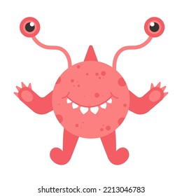 Un monstruo gracioso. Ilustración vectorial.