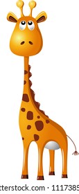 cute and funny orange giraffe 
