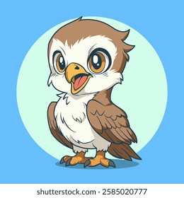 cute and funny osprey cartoon