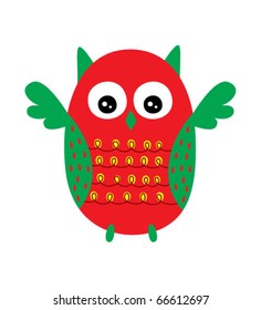 cute funny owl doodle