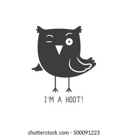 Cute Funny Owl Illustration With 