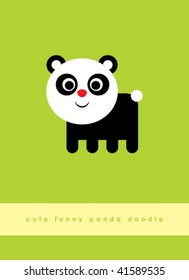 cute funny panda doodle