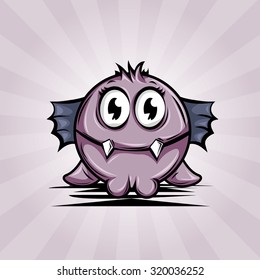 Cute and funny pattern with monster. Wallpaper. Background