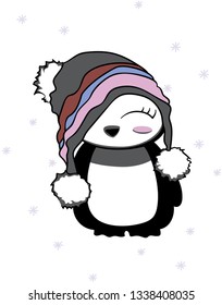 cute funny penguin