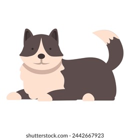 Cute funny pet icon cartoon vector. Animal dog. Comic funny pug
