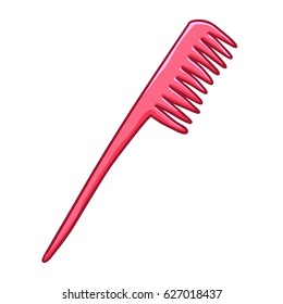 Cute and funny pink comb ready to use - vector.