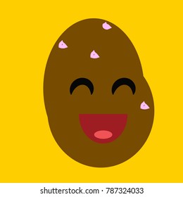cute and funny potato vector design