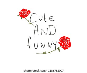 Cute and Funny print for T-shirt