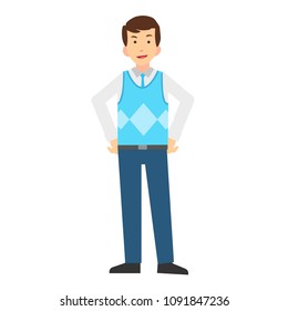 Cute and funny professional or businessman - vector.