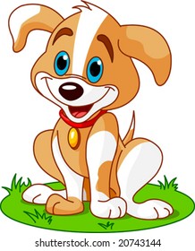 Cute and funny puppy