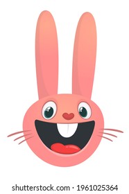 Cute funny rabbit cartoon. Vector illustration