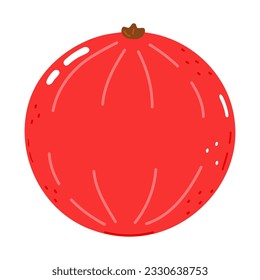 Cute funny Red Ribes character. Vector hand drawn cartoon kawaii character illustration icon. Isolated on white background. Red Ribes fruit character concept