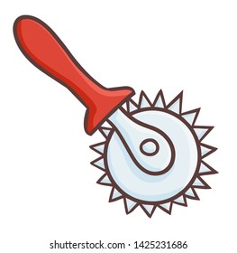 Cute and funny red tracing wheel for sewing activities