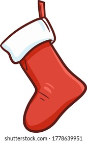 Cute and funny red white sock for chrismast party