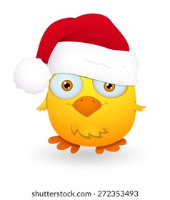 Cute Funny Santa Bird