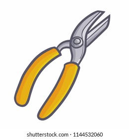 Cute and funny scissor for your plant and gardening - vector