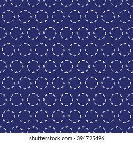 Cute funny seamless background pattern with many repeating different sized dotted bubbles, on the blue fond. Vector illustration eps