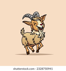 cute funny sheep on beige background Coloring Page Outline of cartoon sheep or lamb. Farm animals