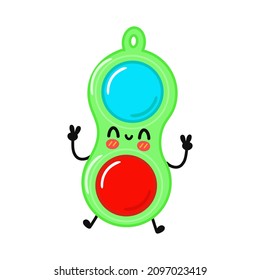 Carácter simple y gracioso de la melena. Caricatura dibujada a mano del vector icono de ilustración kawaii. Aislado sobre fondo blanco. Concepto de carácter simple