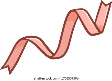 Cute and funny simple pink ribbon