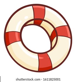 Cute and funny simple red rescue equipment for ship safety items
