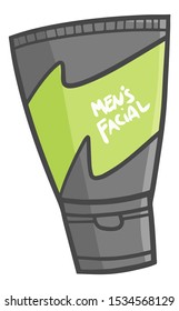 Cute and funny small black green facial cleanser for men