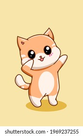 Ilustración de dibujos animados de gatos pequeños y graciosos