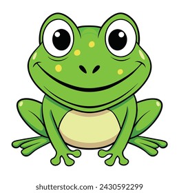 Ein süßer, lustig lächelnder Frosch