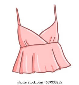 Cute and funny sort pink sexy dress for woman - vector.