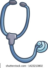 Cute and funny stethoscopes for doctor in cartoon style