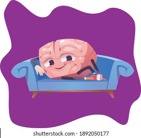
cute funny sticker with funny character on colored background